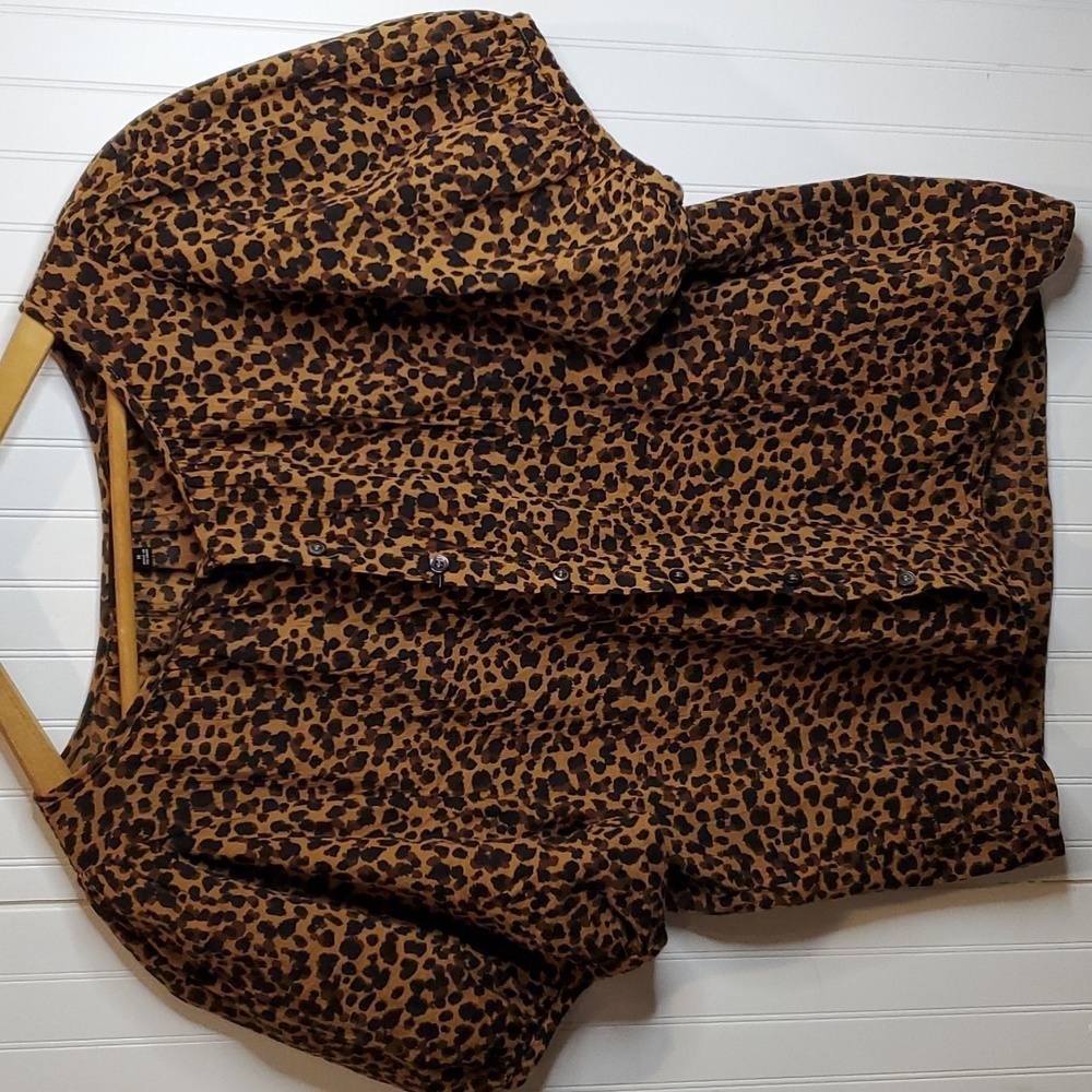 Madewell Cheetah Animal Print Button down top Medium